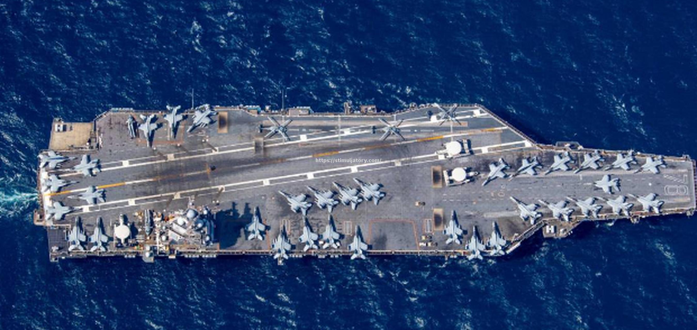 星空体育-美版航母高强度训练,舰载机每天起降次